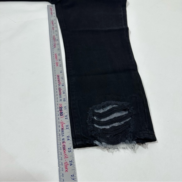 J BRAND Ruby Fleur Noir Black High Rise Crop Cigarette - Picture 6 of 10